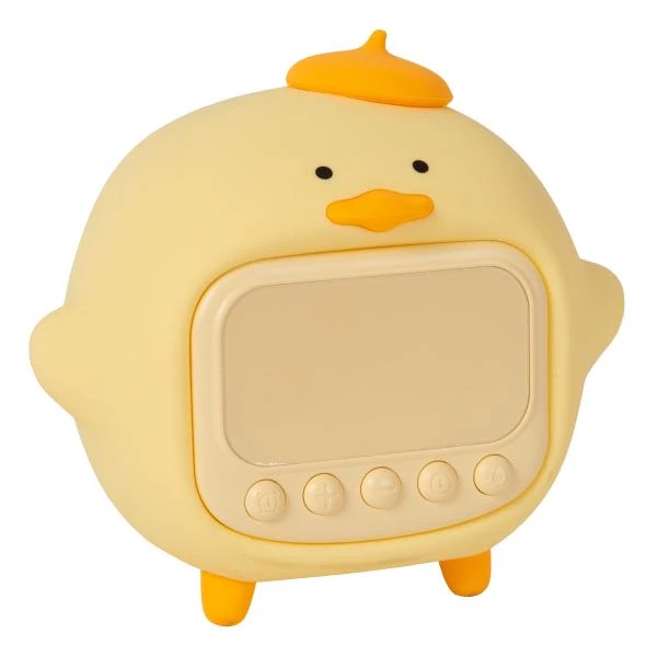 Lucide PINCHA DUCK - Lampe de table Rechargeable Chambres d'enfant - Batterie/Piles - LED 3 StepDim - 1x1,5W 2100K - Avec fonctionnalité musicale - Jaune | Essential - éteint